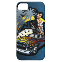 Cali Dreamin' Hot Rod Pin Up Girl iPhone 5 Case