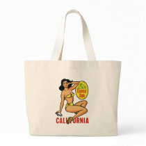 Cali Sitting Pinup Tote Bag