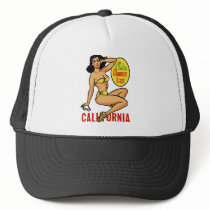 Cali Sitting Pinup Mesh Hat