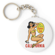 Cali Sitting Pinup Key Chain