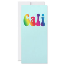 Cali Tie-Dye California Hippie Logo rack cards by AngelCityArt Cali Tie-Dye California Hippie Logo rack cards