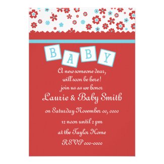 Calico Baby Custom Invitations