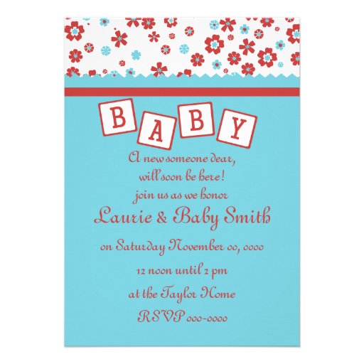 Calico Baby Personalized Invitations