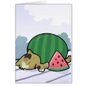 Calico Cat and Watermelon cards by MasonMouse Calico Cat and Watermelon cards