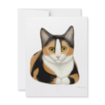 Calico Cat Invitation by twopurringcats Calico Cat Invitation