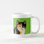 Calico cat kitten art fun cute original drawing mug