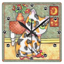 Calico Cat Lover Wall Clock