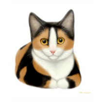 Calico Cat Petite T-Shirt by twopurringcats Calico Cat Petite T-Shirt