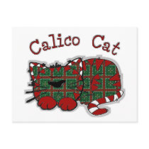 Calico Christmas Cat postcards by postcardsfromtheedge Calico Christmas Cat postcards