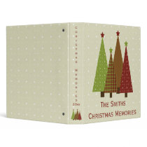 Calico Christmas Trees 1" Photo Binder by 13BlackCatsDesigns Calico Christmas Trees 1" Photo Binder