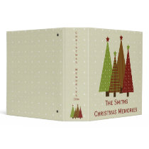 Calico Christmas Trees 2" Photo Binder by 13BlackCatsDesigns Calico Christmas Trees 2" Photo Binder
