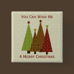 Calico Christmas Trees Button buttons