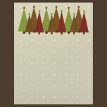 Calico Christmas Trees Letterhead letterhead