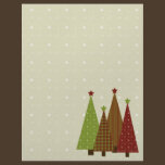 Calico Christmas Trees Letterhead letterhead