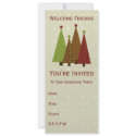 Calico Christmas Trees Party Invitation