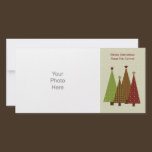Calico Christmas Trees Photo Card photo cards