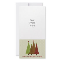 Calico Christmas Trees Photo Card