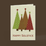 Calico Christmas Trees - Solstice Card cards