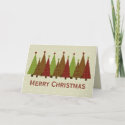 Calico Christmas Trees - Solstice Card card
