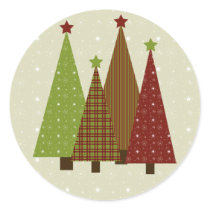 Calico Christmas Trees Sticker by 13BlackCatsDesigns Calico Christmas Trees Sticker
