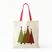 Calico Christmas Trees Tote Bag by 13BlackCatsDesigns Calico Christmas Trees Tote Bag
