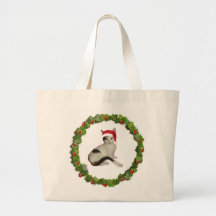 Calico Christmas Wreath Bags