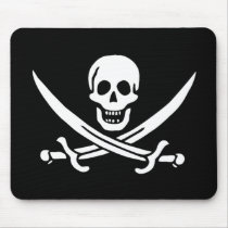 Calico Jack on Black mousepads