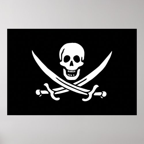 Calico Jack Pirate Flag Print print