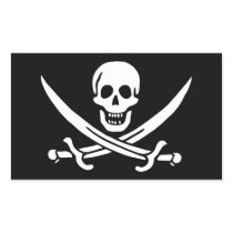 Calico Jack Rectangular Stickers