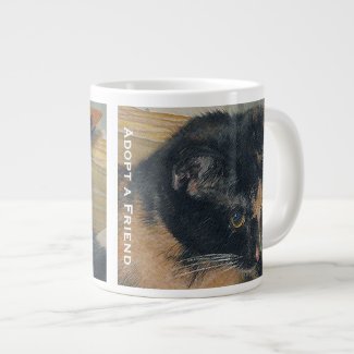 Calico Kitten Face Extra Large Mugs