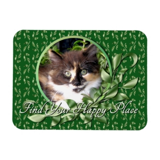 Calico Kitten Happy Place Magnet