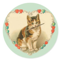 Calico Kitten in Heart stickers