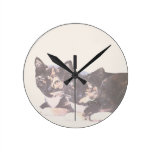 Calico Kittens Wall Clock