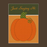 Calico Pumpkin Trio Postcard postcards