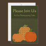 Calico Pumpkin Trio Thanksgiving Invitation invitations