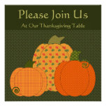 Calico Pumpkin Trio Thanksgiving Invitation