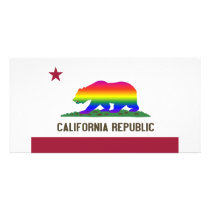 Calif rainbow Flag photo cards