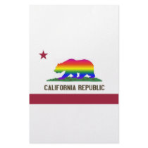 Calif rainbow Flag stationery