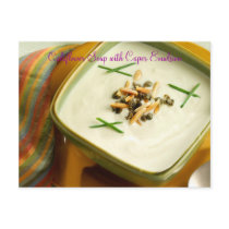 Califlower Soup with Caper Emulsion postcards by solsurfer Califlower Soup with Caper Emulsion postcards