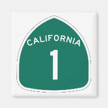 "California 1" Refrigerator Magnets
