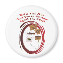 California 2010 Tax Day Tea Party Protest Fridge Magnets