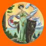 California Admission Day Festival Woman with Bear Sticker