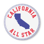 California All Star Refrigerator Magnet