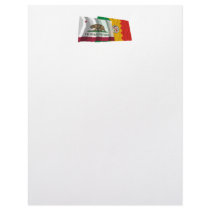 California and Los Angeles Flags Custom Letterhead