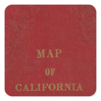 California and Nevada 3 Square Stickers