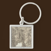 California and Nevada keychains