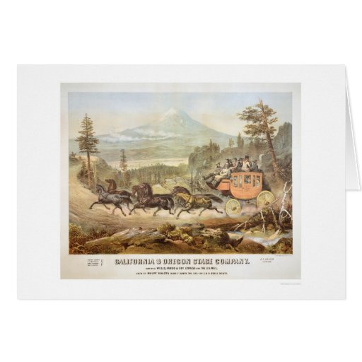 California and Oregon Stage Company Card