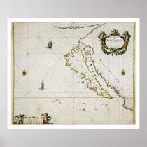 California as an Island Print
