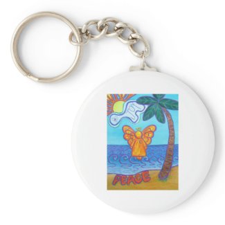 California Beach Angel keychain