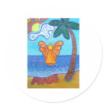 California Beach Angel sticker